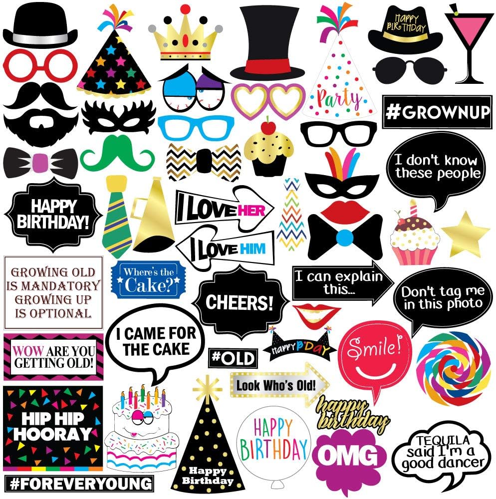 Adult Birthday Party Photo Props