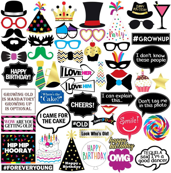 Adult Birthday Party Photo Props