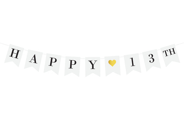 Happy 13th Birthday Banner