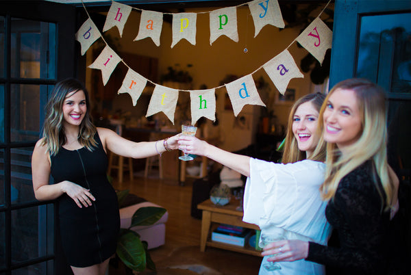 Happy Birthday Burlap Banner