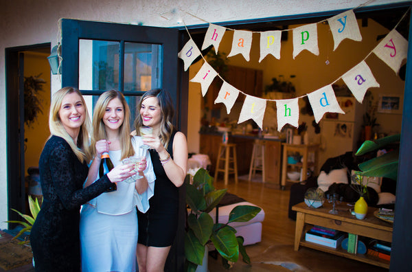 Happy Birthday Burlap Banner