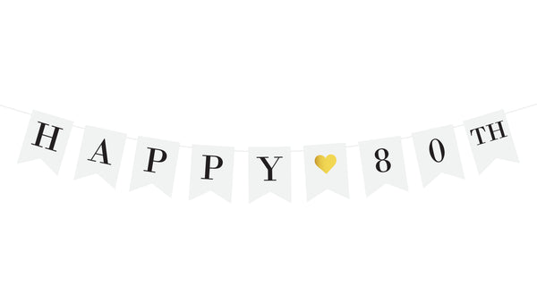 Happy 80th Birthday Banner