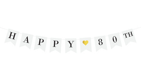 Happy 80th Birthday Banner