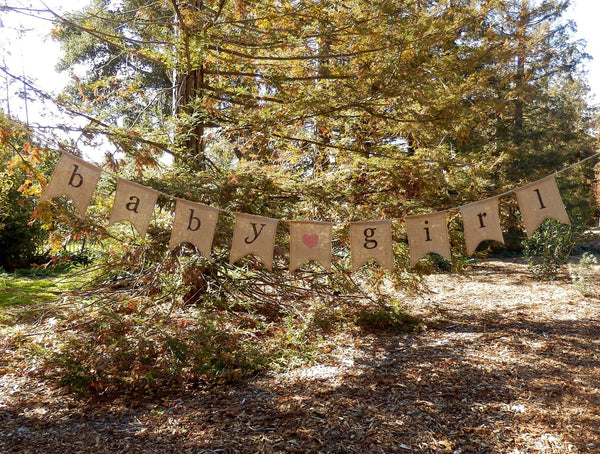 "Baby Girl" Burlap Banner