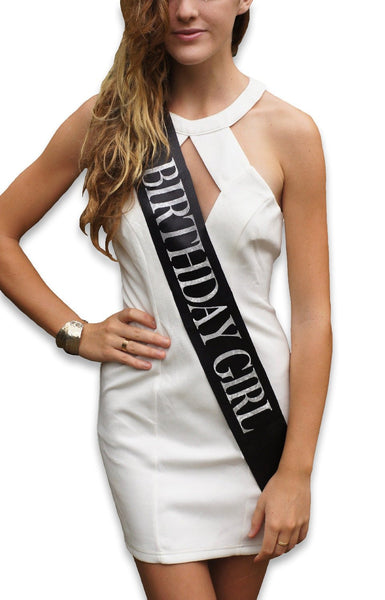 & Fabulous™ Black "Birthday Girl" Sash