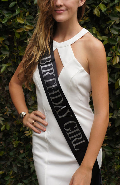 & Fabulous™ Black "Birthday Girl" Sash