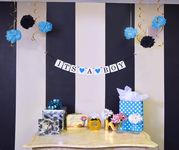 Boy Baby Shower Banner - "It's A Boy"