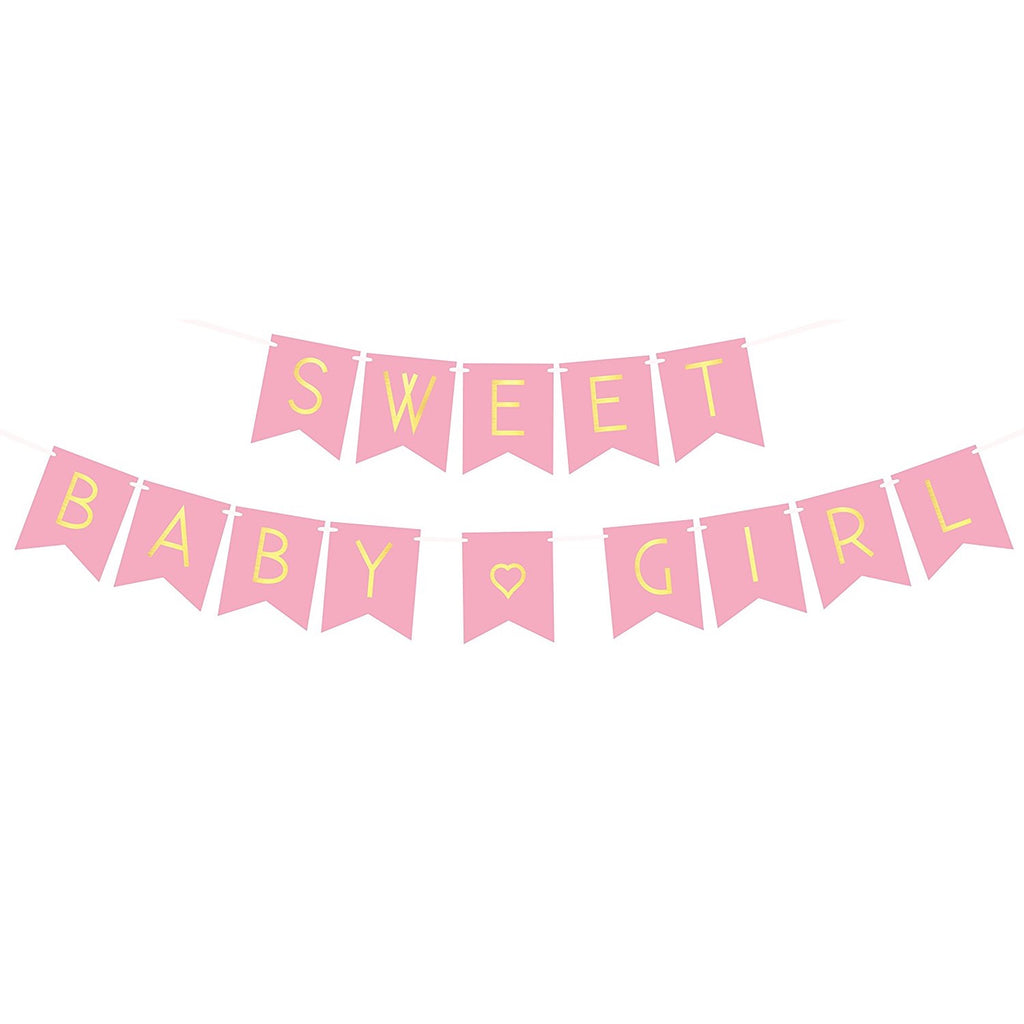 Girl Baby Shower Banner - "Sweet Baby Girl"