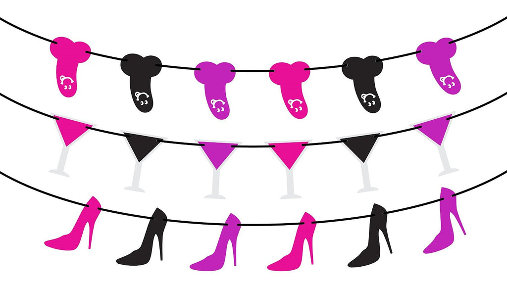 3 Pack Bachelorette Party Banner - Bachelorette Party Decorations, Favors and Supplies by Sterling James Co.