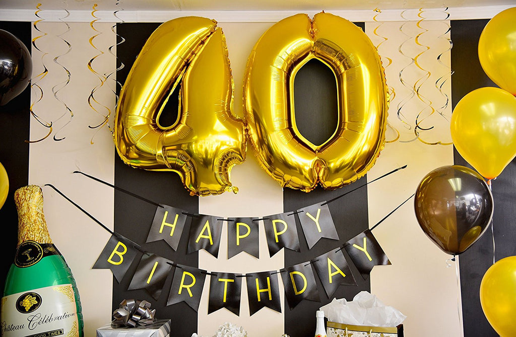 Self-Inflating Happy Birthday Foil Balloon Pack - 16ct For 18th, 25th, 40th