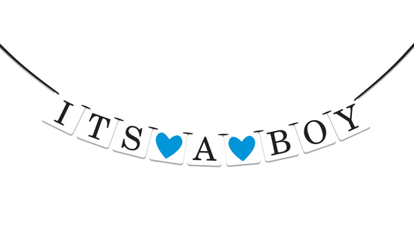 Boy Baby Shower Banner - "It's A Boy"