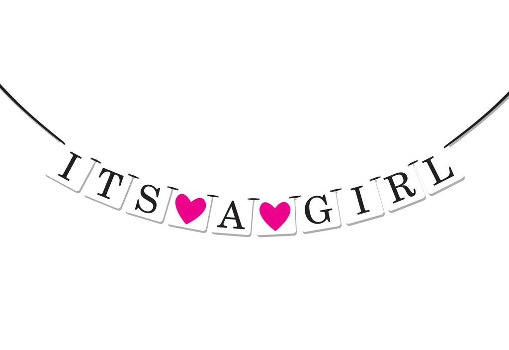 Girl Baby Shower Banner - "It's A Girl"