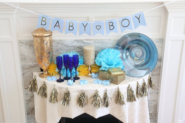 Boy Baby Shower Banner - "Baby Boy"